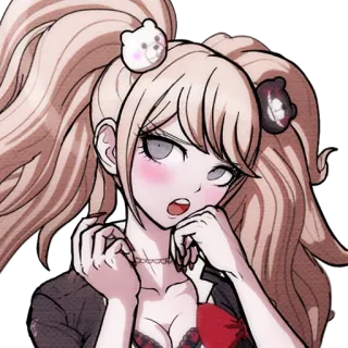 🙁 Junko Enoshima Danganronpa Anime, Cô gái, Màu hồng, Tuyệt vọng, Trò chơi điện tử telegram sticker