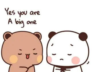 ❤️ Yes you are A big one ours, mignon, dessin animé, animaux, amitié telegram sticker