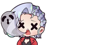 💀 chibi, ghost, anime, manga, sticker telegram sticker