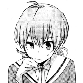 🧐 Anime, Manga, Uniforme escolar, Pensando, Personaje, Dibujo telegram sticker