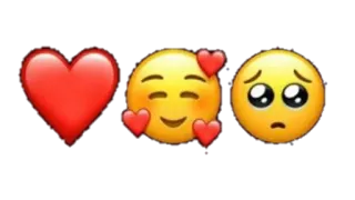 🌟 Emoji, Cuore, Amore, Triste, Felice, Emoticon telegram sticker