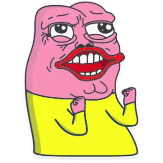 ☺️ Desenho animado, Personagem, Ilustração, Meme, Engraçado, Adesivo telegram sticker