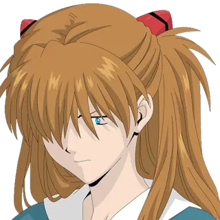 😔 Asuka Langley Sohryu Neon Genesis Evangelion Anime, Personnage, Fille, Portrait, Evangelion, Asuka whatsapp sticker