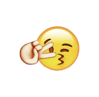 ✌️ emoji, kiss, gesture, love, affection, romance whatsapp sticker