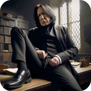 🙂 Severus Snape Harry Potter wizard, professor, magic, movie, character, snape, alan rickman telegram sticker