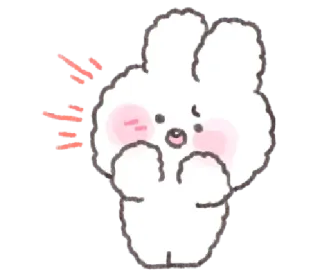 💬 coelho, coelho, fofo, kawaii, animal, desenho animado whatsapp sticker