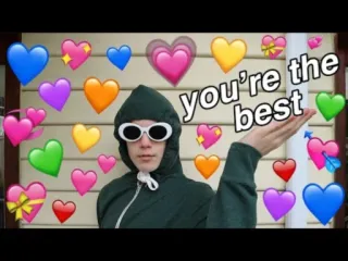 😎 You're the best หัวใจ, คิดบวก, คำชม, ดีที่สุด, คุณ, คน telegram sticker
