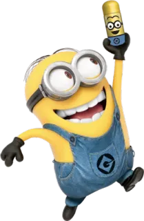 💊 Minion Minion, Hoạt hình, Vui nhộn, Màu vàng, Nhân vật, Hoạt hình telegram sticker