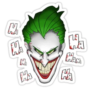 😈 Joker Batman Ha Ha Ha Ha Ha Ha Coringa, Batman, DC Comics, vilão, palhaço, personagem de quadrinhos telegram sticker