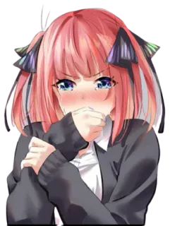 ☺️ Nino Nakano The Quintessential Quintuplets anime, girl, sad, crying, the quintessential quintuplets, nino nakano telegram sticker