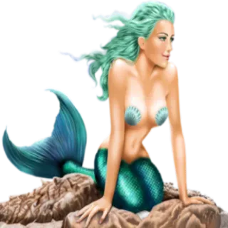 😏 mermaid Meerjungfrau, Meer, Fantasy, Ozean, Fabelwesen, Frau telegram sticker
