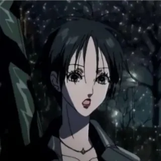 😯 Nana Osaki Nana Anime, Punk, Gothic, Tóc đen, Dây chuyền telegram sticker