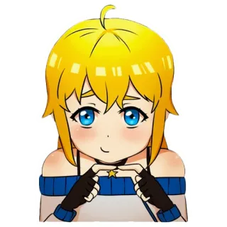 ☺️ Аниме, Милый, Девушка, Мультфильм, Персонаж, Иллюстрация telegram sticker