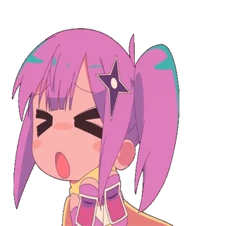 😆 Anime, Chibi, Słodkie, Dziewczyna, Kreskówka, Wyrażenie telegram sticker