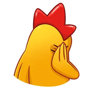 🤦‍♂ pollo, pájaro, emoji, animal, pegatina telegram sticker