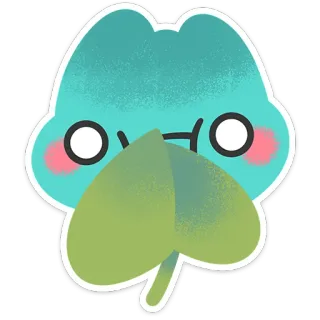 🤢 かわいい, カエル, 動物, ステッカー, 漫画, 両生類 telegram sticker