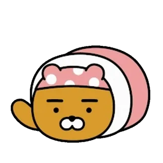 💬 Ryan คาเคาเฟรนส์, ไรอัน, นอนหลับ, น่ารัก, การ์ตูน telegram sticker