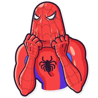 😡 Spider-Man Superheld, Spinne, Mann, Comic whatsapp sticker