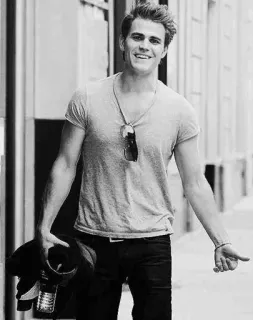 😂 Paul Wesley mężczyzna, aktor, portret, celebryta telegram sticker