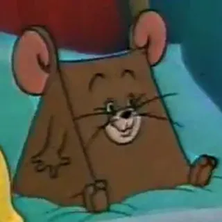 🙂 Jerry Tom and Jerry cartoon, mouse, square, jerry telegram sticker