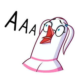 😱 AAA Cartoon, Vogel, Uitroep, Frustratie, Schattig, Dier whatsapp sticker