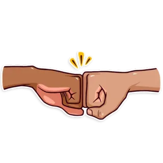 🤜 fist bump, interaction, friendship, agreement, unity telegram sticker