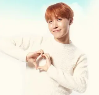 ❤ J-Hope K-pop, singer, heart, J-Hope, BTS, idol telegram sticker