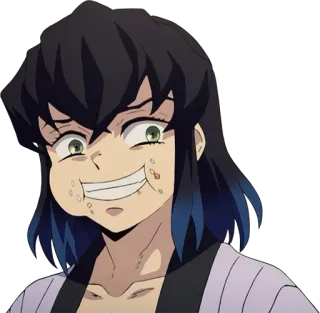 🐷 Inosuke Hashibira Demon Slayer Anime, Demon Slayer, Inosuke, Personaggio, Mangiare telegram sticker