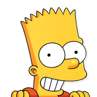 😁 Bart Simpson The Simpsons การ์ตูน, แอนิเมชั่น, สติกเกอร์, บาร์ต ซิมป์สัน telegram sticker