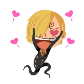 😍 Sanji One Piece anime, one piece, sanji, herzen, cartoon telegram sticker