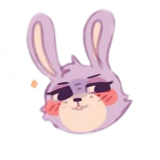 ✨ lapin, dessin animé, animal, violet, mignon, lapin whatsapp sticker