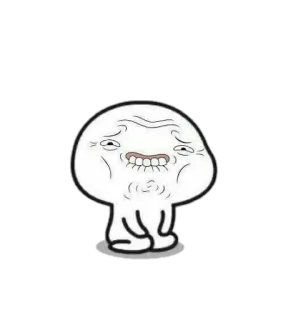 🍼 ตลก, มีม, สีขาว, แปลก, หน้า, ตัวละคร telegram sticker