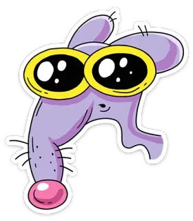 😳 dessin animé, animal, monstre, illustration, autocollant telegram sticker