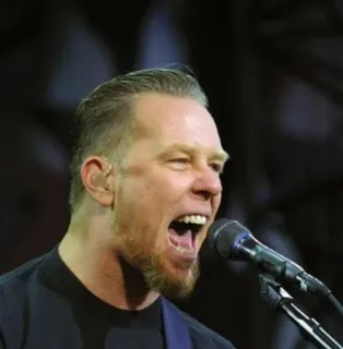 😄 James Hetfield cantante, metal, musica, metallica, rock telegram sticker