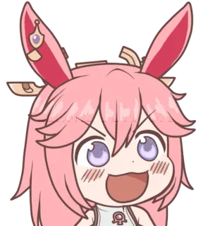 😀 Yae Sakura Honkai Impact 3rd Anime, Mono, Chibi, Chica zorro, Yae Sakura, Honkai Impact 3rd telegram sticker