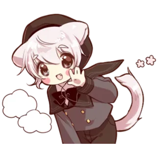 ✋ ** kawaii, Anime, süß, Katze, Manga, Chibi telegram sticker