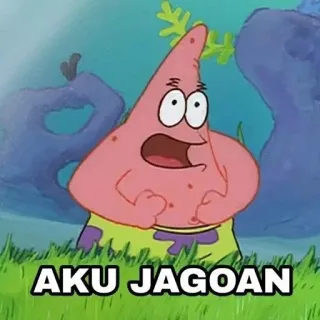 🌟 Patrick Star SpongeBob SquarePants AKU JAGOAN Patrick Stella, Spongebob, cartone animato, sono l'eroe telegram sticker