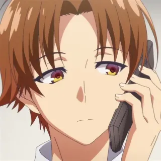⭐ Ayanokoji Kiyotaka Classroom of the Elite Anime, Classroom of the Elite, Ayanokoji Kiyotaka, Kiyotaka, Panggilan, Telepon telegram sticker