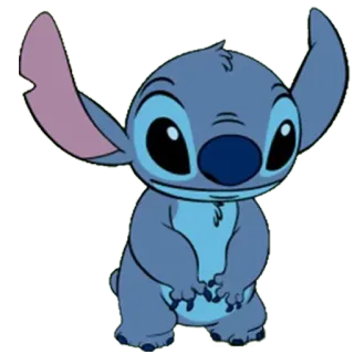 😟 Stitch Lilo & Stitch Alien, Niedlich, Disney, Figur, Blau telegram sticker