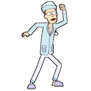 😴 Jerry Smith Rick and Morty мультфильм, Джерри Смит, Рик и Морти, злой, пижама telegram sticker