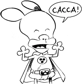 💩 CACCA! Dibujo animado, Cómic, Ofensivo, Humor telegram sticker