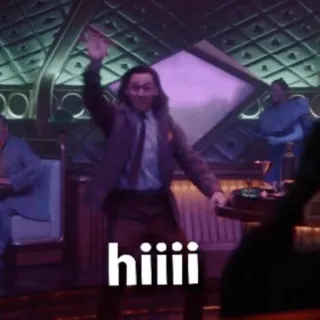 👋 Loki hiiiii Loki, hi, greeting, Marvel, Disney telegram sticker