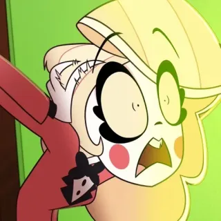 🌟 Charlie Hazbin Hotel 만화, 악마, 호텔, 짜증, 충격 telegram sticker