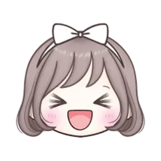 😊 Desenho animado, Menina, Fofa, Sorriso, Kawaii, Anime, Mangá telegram sticker