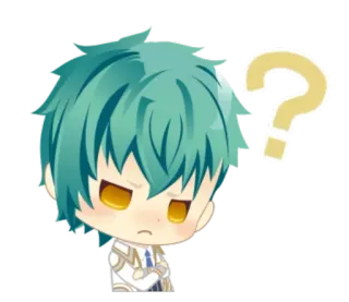 ❔ câu hỏi, bối rối, anime, manga, chibi, dễ thương, biểu cảm whatsapp sticker
