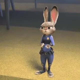 π Judy Hopps Zootopia Zootopia, Judy Hopps, police, cartoon, animal, rabbit telegram sticker