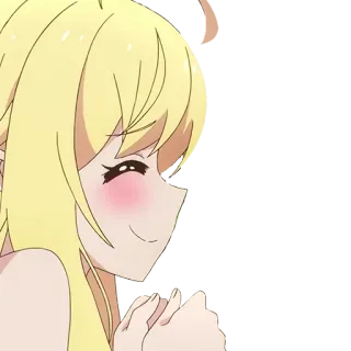 😊 аниме, мультфильм, девушка, улыбается telegram sticker