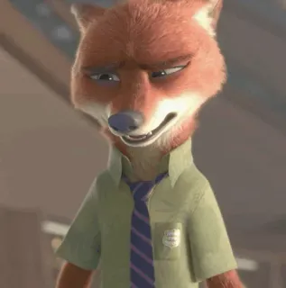 📍 Nick Wilde Zootopia キツネ, ズートピア, アニメ, キャラクター telegram sticker