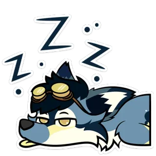 💤 Z z z slapen, hond, zzz, moe, cartoon telegram sticker