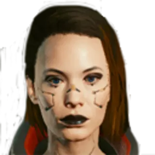 😁 cyberpunk, female, android, cyberware telegram sticker